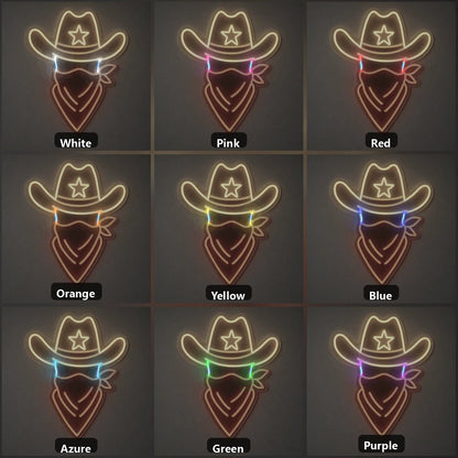 Outlaw Cowboy Hat Vintage LED Neon Sign - Shineneon