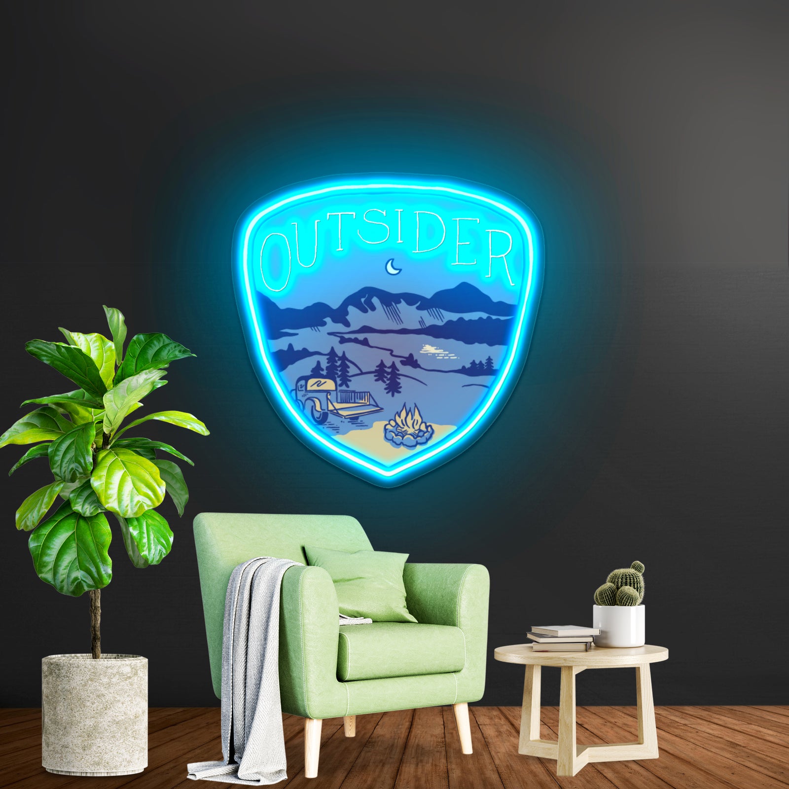 Outsider Nature Artwork Gaming Neon Signs