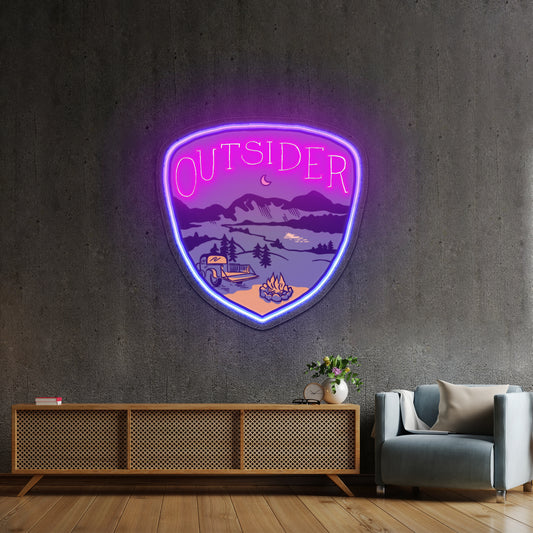 Outsider Nature Artwork Gaming Neon Signs