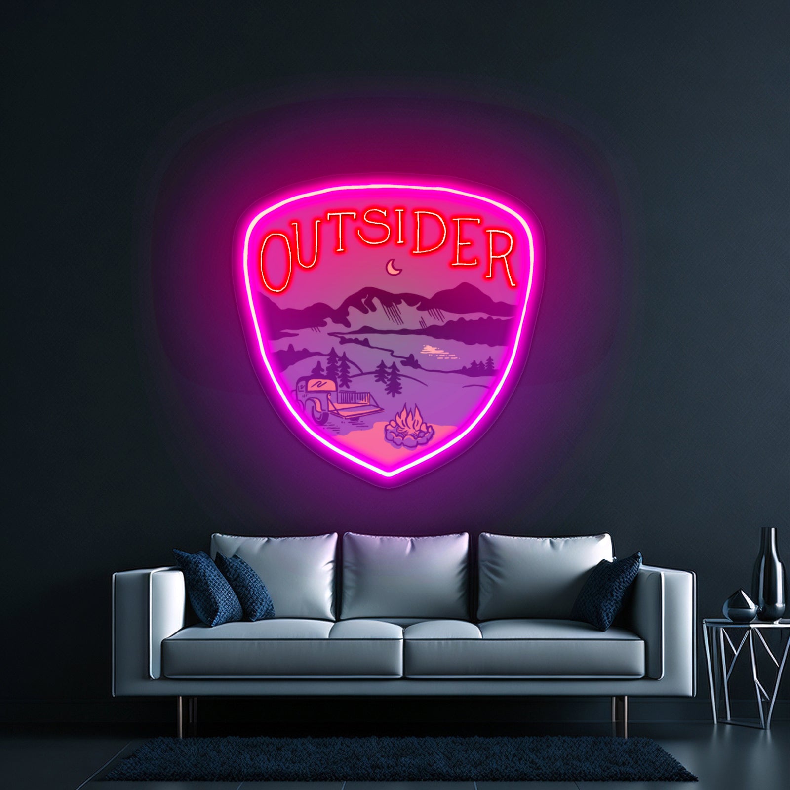 Outsider Nature Artwork Gaming Neon Signs