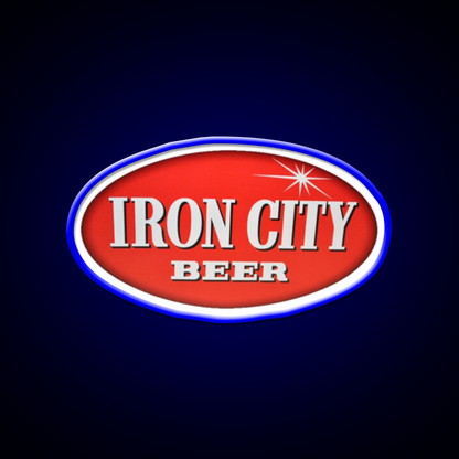 Oval Iron City Beer Bar Decor Led Neon Sign Rgb Color - LED neon sign view 5