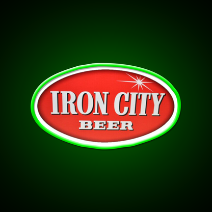 Oval Iron City Beer Bar Decor Led Neon Sign Rgb Color - LED neon sign view 8