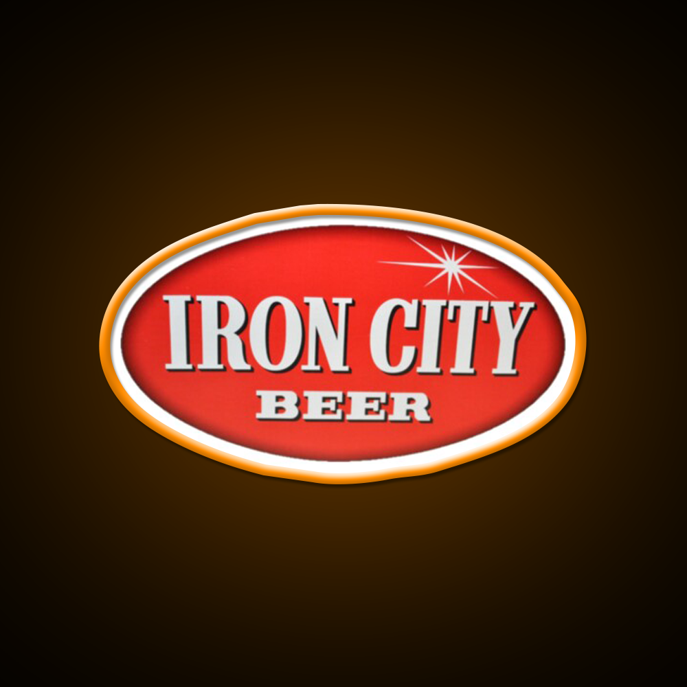 Oval Iron City Beer Bar Decor Led Neon Sign Rgb Color - LED neon sign view 6