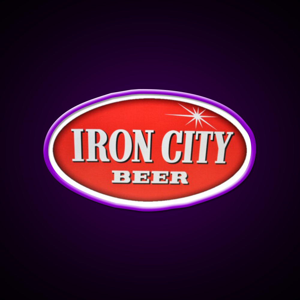 Oval Iron City Beer Bar Decor Led Neon Sign Rgb Color - LED neon sign view 9