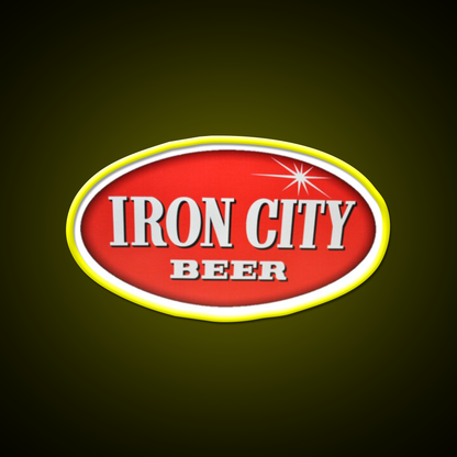 Oval Iron City Beer Bar Decor Led Neon Sign Rgb Color - LED neon sign view 7