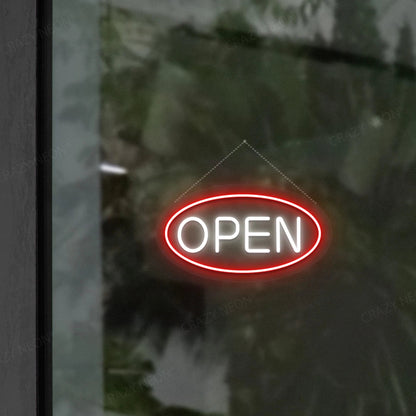 Oval Shaped Open Sign | Shineneon