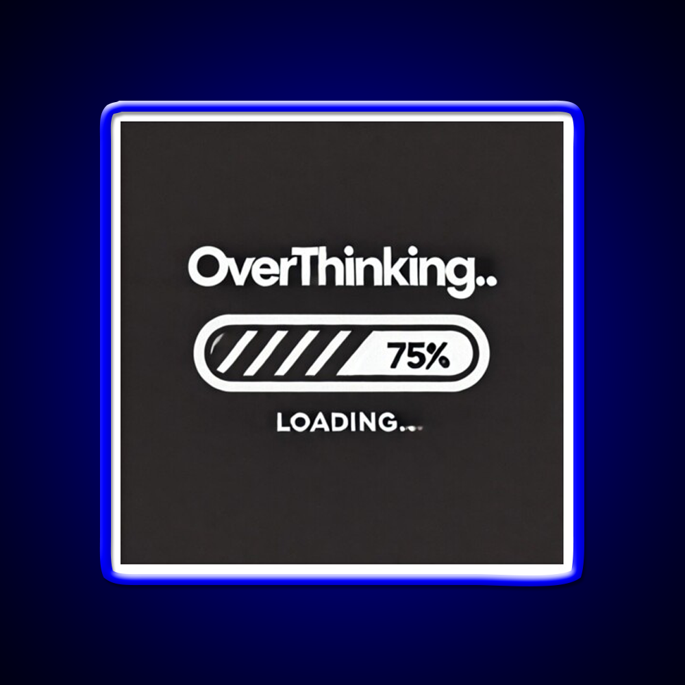 Overthinking Loading Bar Man Cave Bar Led Neon Sign Rgb Color