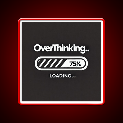 Overthinking Loading Bar Man Cave Bar Led Neon Sign Rgb Color