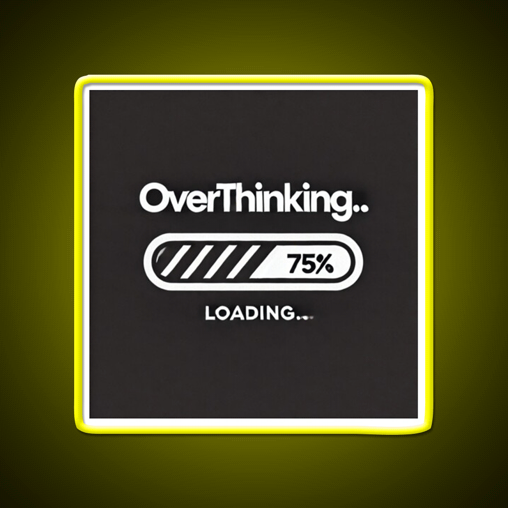 Overthinking Loading Bar Man Cave Bar Led Neon Sign Rgb Color