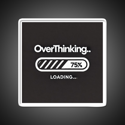 Overthinking Loading Bar Man Cave Bar Led Neon Sign Rgb Color