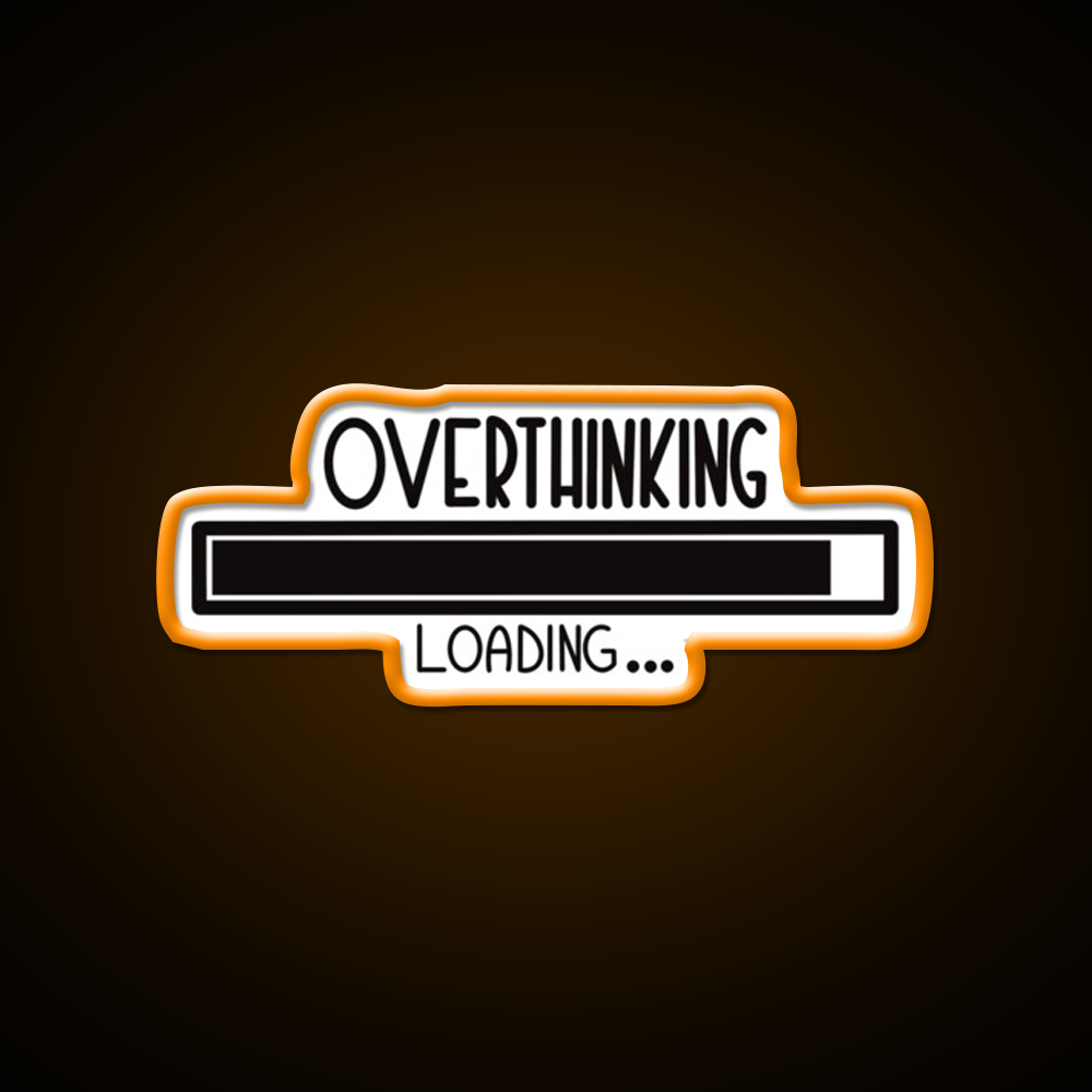 Overthinking Loading Man Cave Bar Led Neon Sign Rgb Color