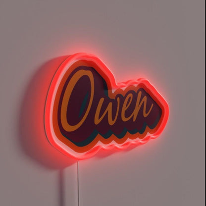 Owen In Orange Rgb Led Neon Sign - Shineneon