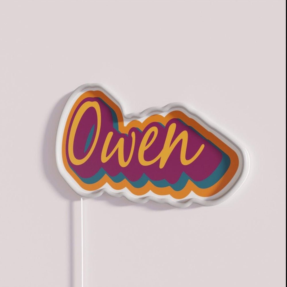 Owen In Orange Rgb Led Neon Sign - Shineneon