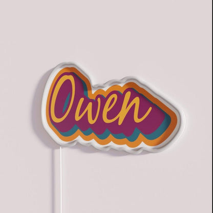 Owen In Orange Rgb Led Neon Sign - Shineneon