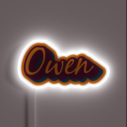 Owen In Orange Rgb Led Neon Sign - Shineneon