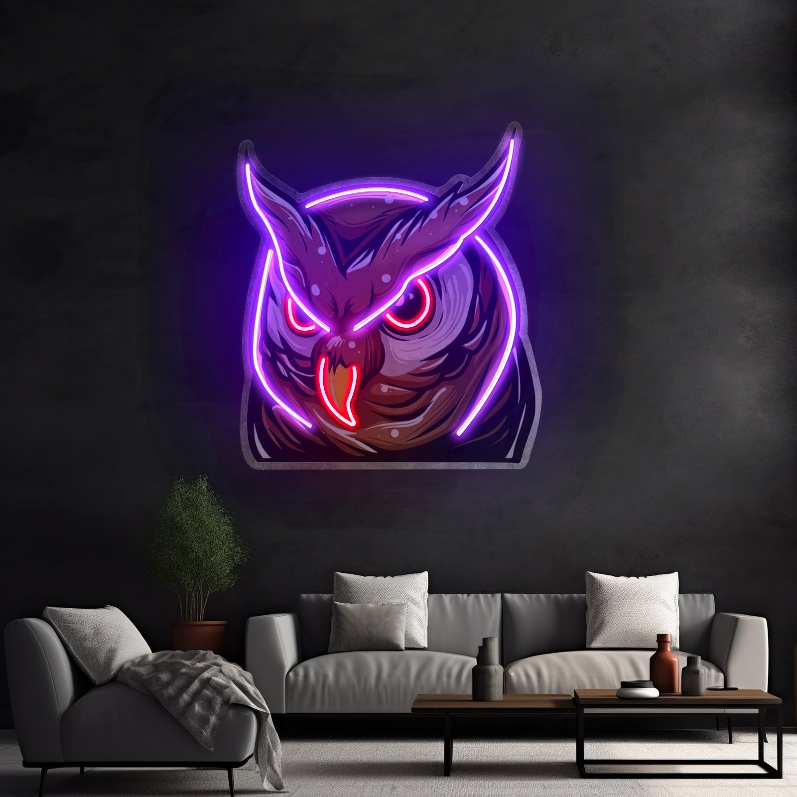 Owl Head Led Neon Sign Light Custom Led Signs - Shineneon