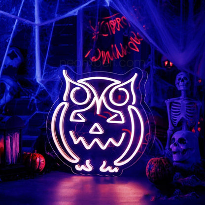 Owl Jack-O-Lantern Led Neon Sign | Shineneon