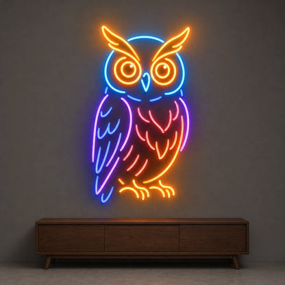 Owl LED Neon Sign Garage Man Cave Neon Sign size image
