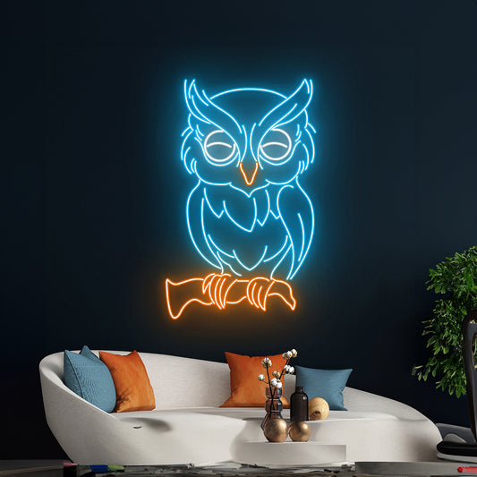 Owl Led Sign Bird Led Light Owl Room Wall Art Decor