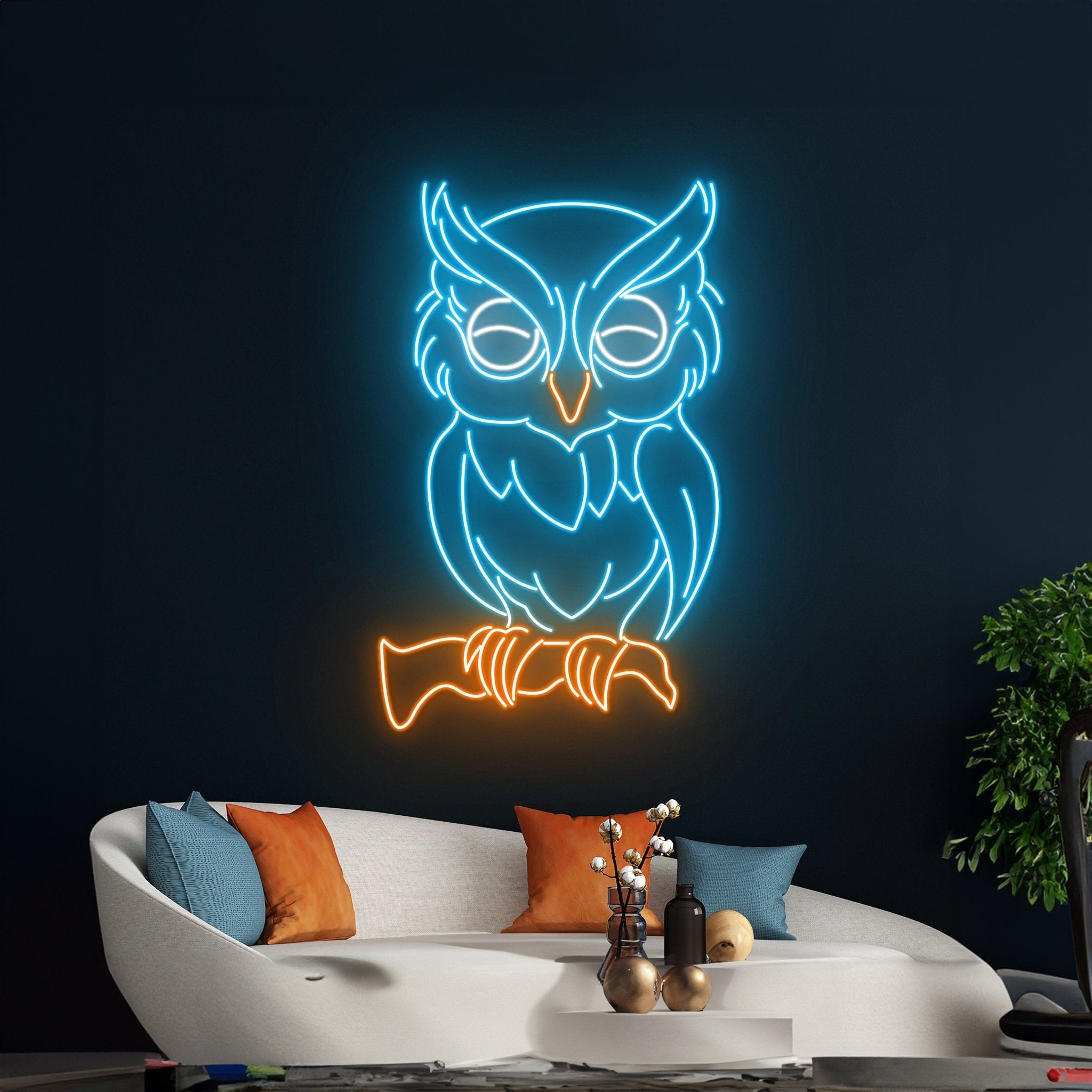 Owl Led Sign Bird Led Light Owl Room Wall Art Decor - Shineneon