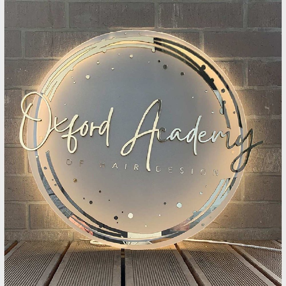 Oxford Salon Acrylic Business Logo Sign - Shineneon