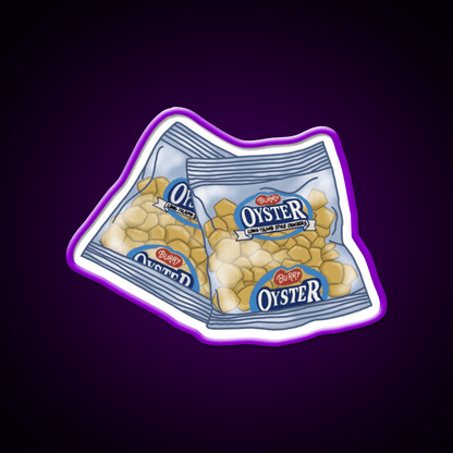 Oyster Crackers Snack Food Led Neon Sign Rgb Color - Shineneon