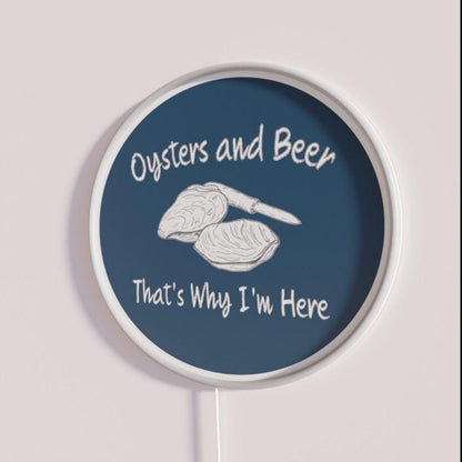 Oysters And Beer Thatswhy I M Here Rgb Led Neon Sign - Shineneon
