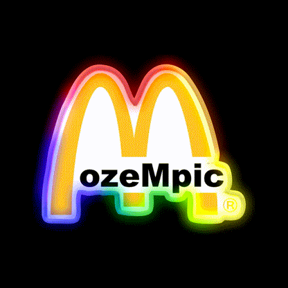 Ozempic Mcdonalds Fast Food Led Neon Sign For Burger Place Rgb Color - LED neon sign close-up detail