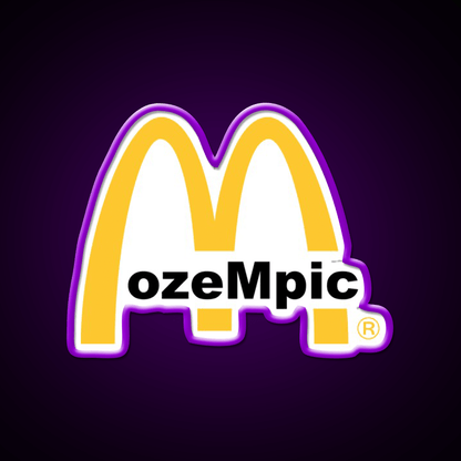 Ozempic Mcdonalds Fast Food Led Neon Sign For Burger Place Rgb Color - Shineneon