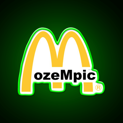 Ozempic Mcdonalds Fast Food Led Neon Sign For Burger Place Rgb Color - Shineneon