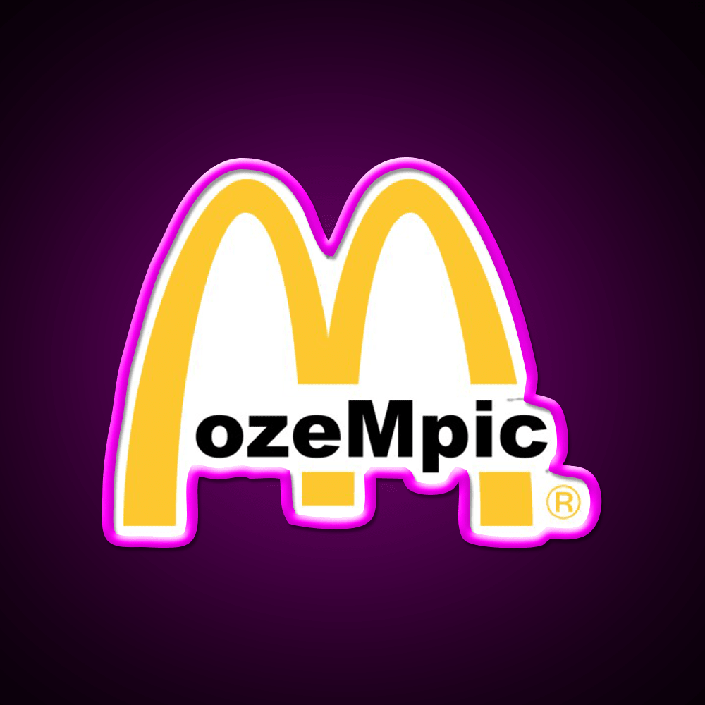 Ozempic Mcdonalds Fast Food Led Neon Sign For Burger Place Rgb Color - Shineneon