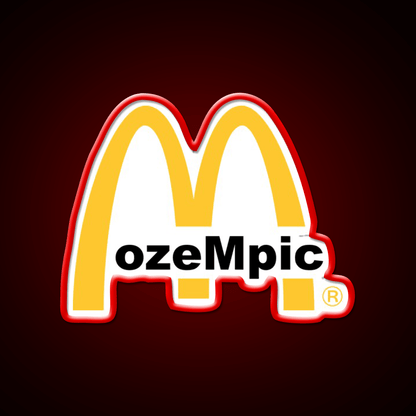 Ozempic Mcdonalds Fast Food Led Neon Sign For Burger Place Rgb Color - Shineneon