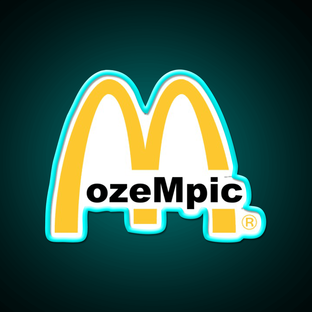 Ozempic Mcdonalds Fast Food Led Neon Sign For Burger Place Rgb Color - Shineneon