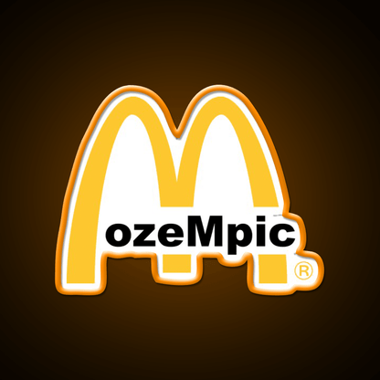 Ozempic Mcdonalds Fast Food Led Neon Sign For Burger Place Rgb Color - Shineneon