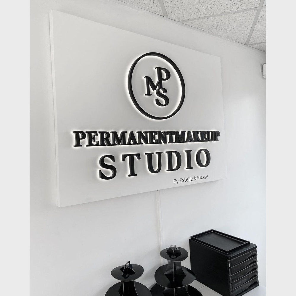 P M S Permanent Makeup Studio With Logo 3D Backlit Channel Letters Led Light Sign - Shineneon