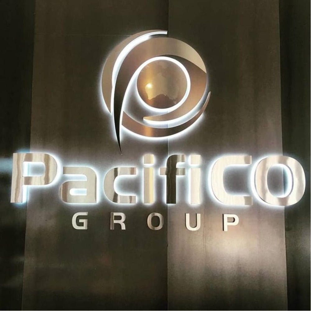 Pacifico Group Logo 3D Backlit Channel Letters Led Light Sign - Shineneon