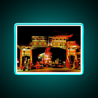 Paifang Entrance To Victoria Bc Chinatown Asian Cultural Led Neon Sign Rgb Color - Size and dimension reference