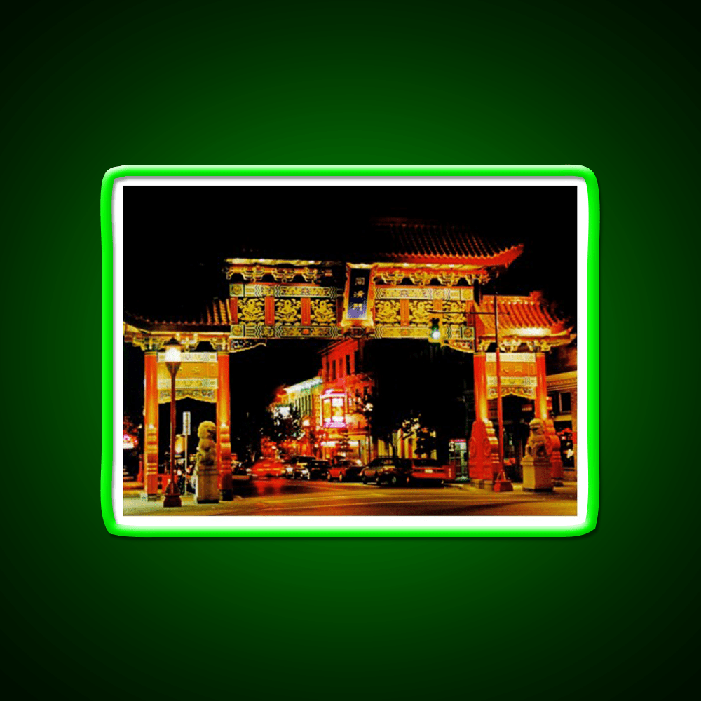 Paifang Entrance To Victoria Bc Chinatown Asian Cultural Led Neon Sign Rgb Color - Shineneon