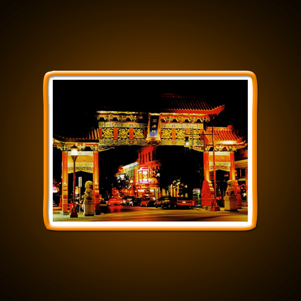 Paifang Entrance To Victoria Bc Chinatown Asian Cultural Led Neon Sign Rgb Color - Shineneon