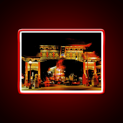 Paifang Entrance To Victoria Bc Chinatown Asian Cultural Led Neon Sign Rgb Color - Shineneon