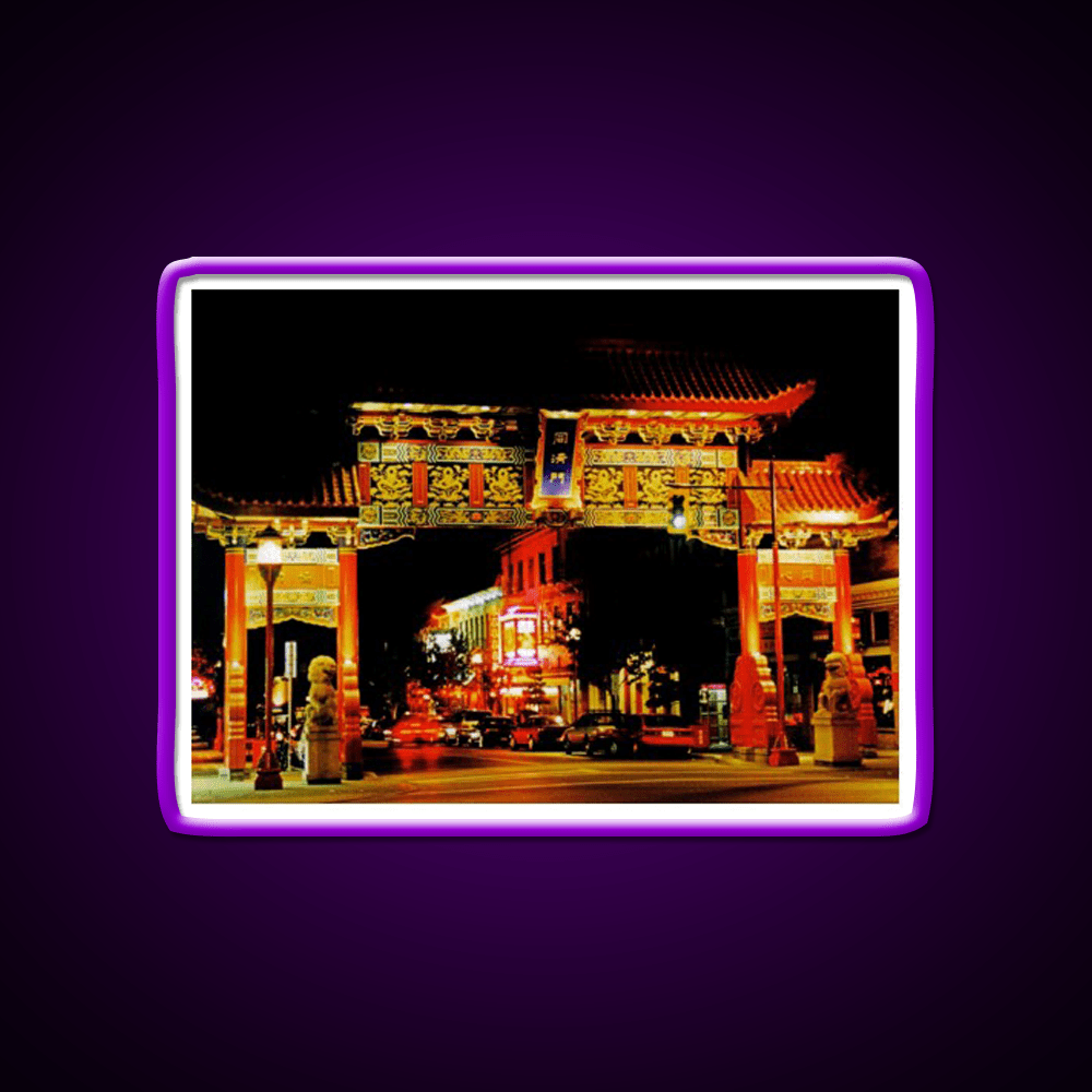 Paifang Entrance To Victoria Bc Chinatown Asian Cultural Led Neon Sign Rgb Color - Shineneon