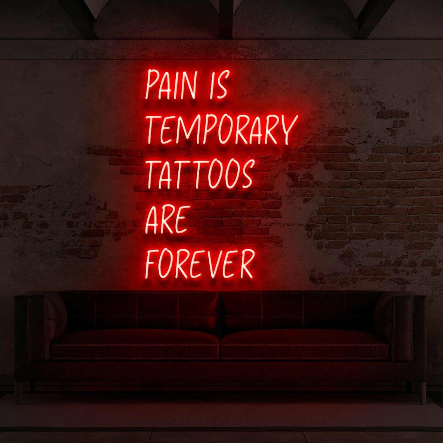 Pain Is Temporary Tattoos Are Forever Led Neon Sign | Shineneon