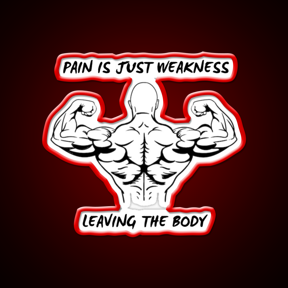 Pain Is Weakness Leaving The Body Gym Fitness Led Neon Sign Rgb Color