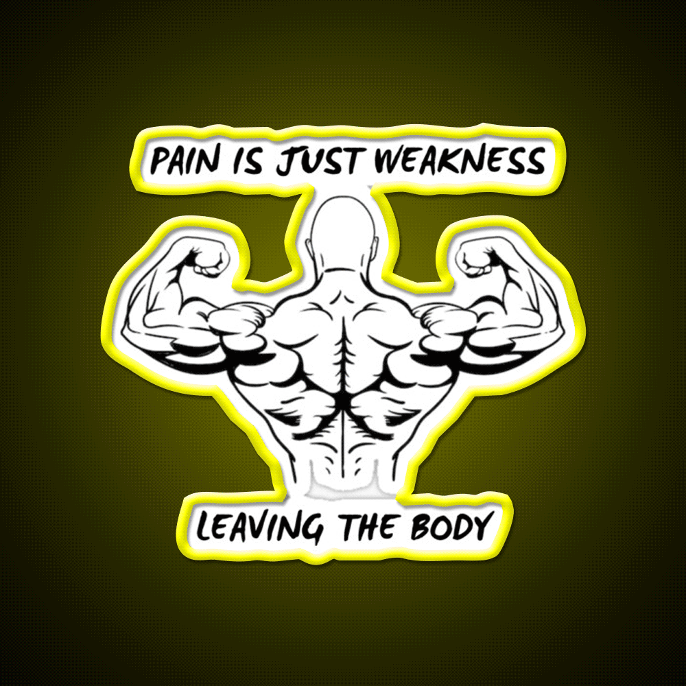 Pain Is Weakness Leaving The Body Gym Fitness Led Neon Sign Rgb Color