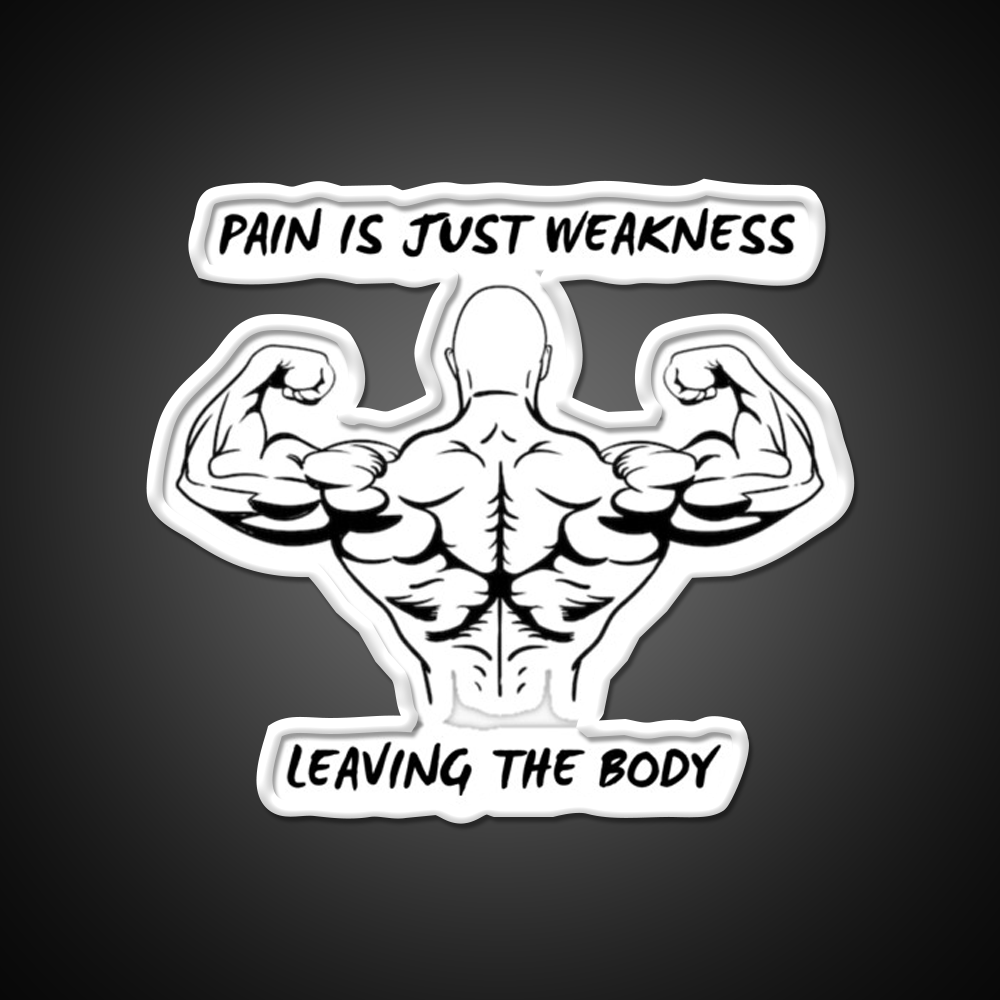 Pain Is Weakness Leaving The Body Gym Fitness Led Neon Sign Rgb Color