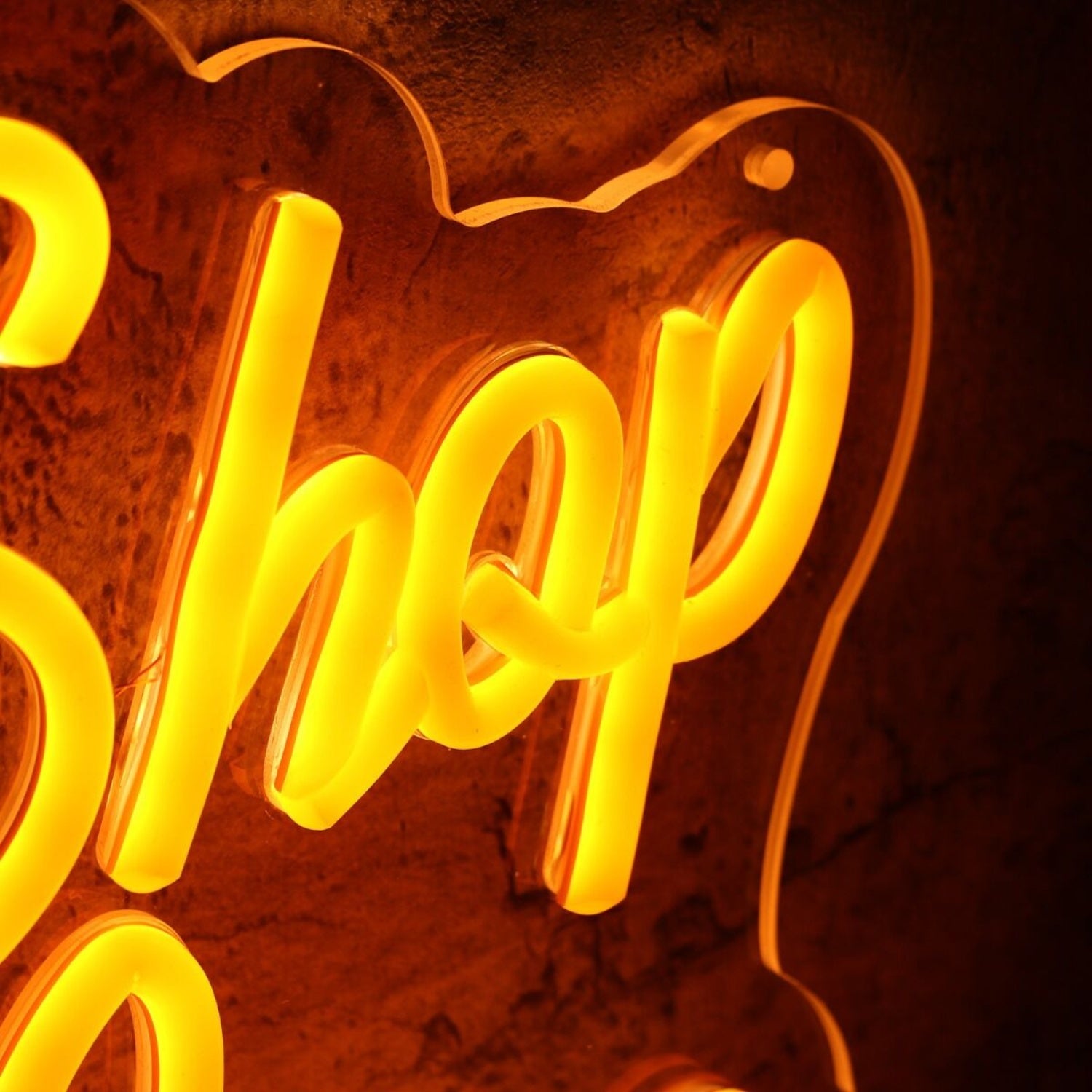 Paint And Shop Black Love Orange Led Neon Sign - Shineneon