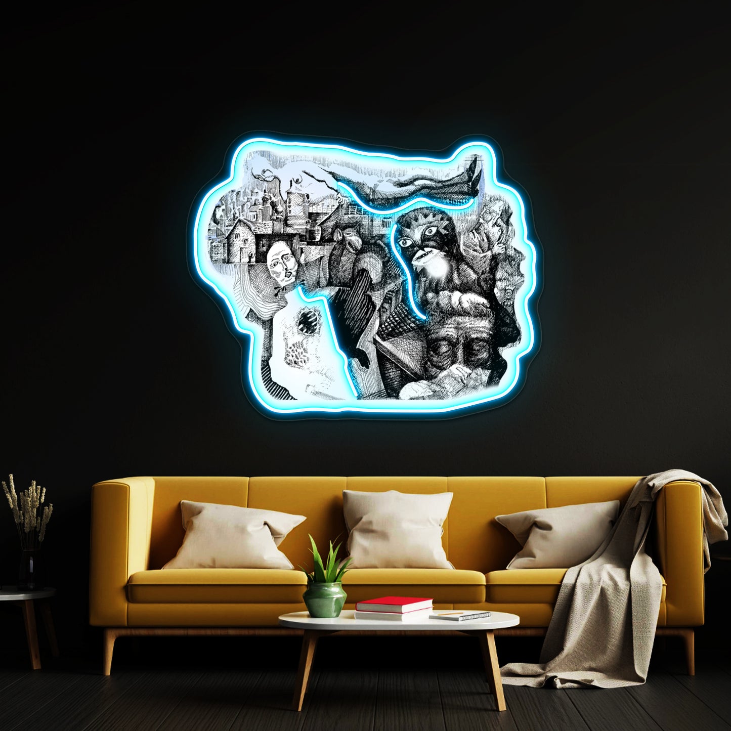 Pale Horses Artwork Neon Wall Sign