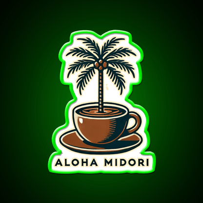 Palm Brew Cafe Led Neon Sign Espresso Bar Art Rgb Color - Shineneon
