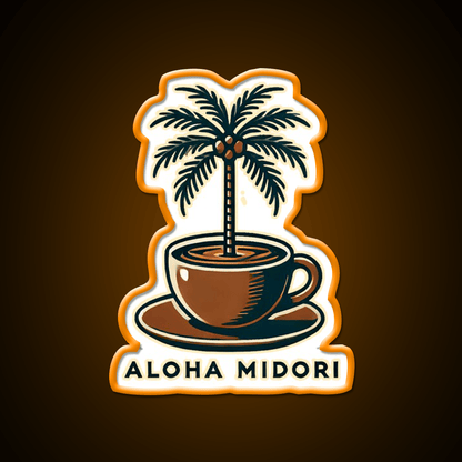 Palm Brew Cafe Led Neon Sign Espresso Bar Art Rgb Color - Shineneon