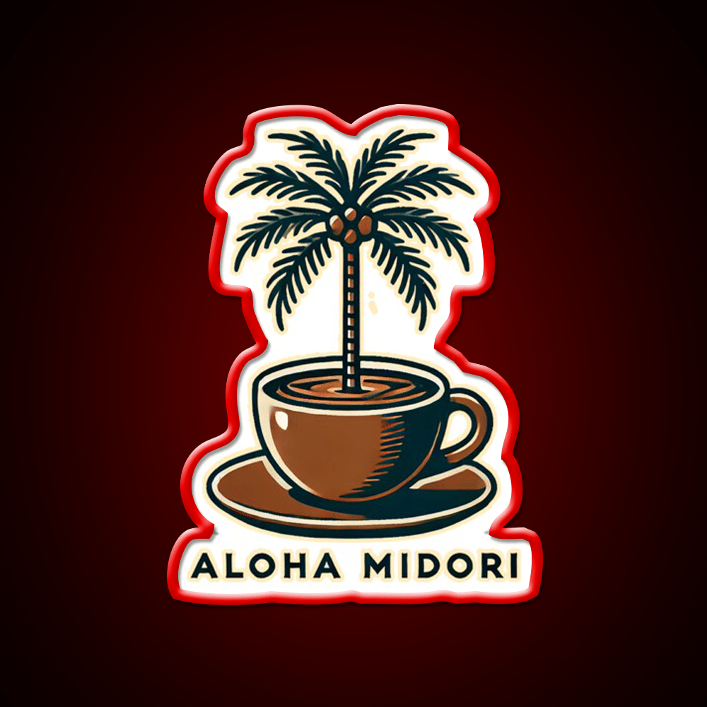 Palm Brew Cafe Led Neon Sign Espresso Bar Art Rgb Color - Shineneon